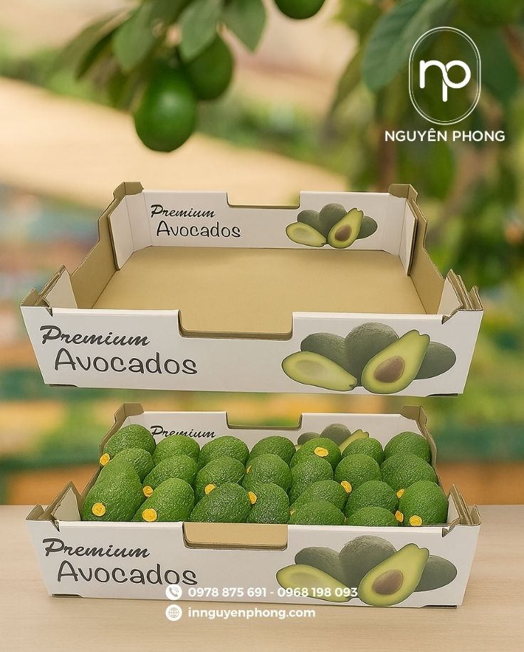 Mẫu thùng carton đựng bơ cấu tạo 3 lớp